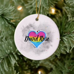 Ornamento De Cerâmica Sinalizador Personalizável do Orgulho Pansexual L
