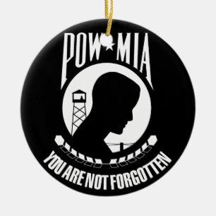 Ornamento De Cerâmica Sinalizador POW MIA
