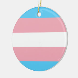Ornamento De Cerâmica Sinalizador Trans Pride (Orgulho Transgênero)