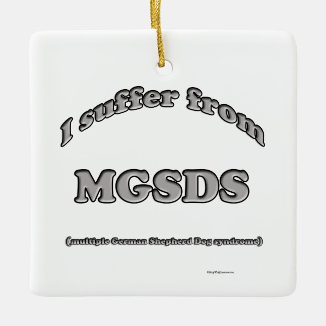 Ornamento De Cerâmica Síndrome do german shepherd (Frente)