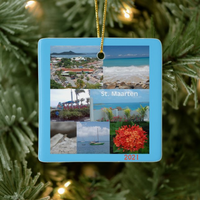 Ornamento De Cerâmica Sint Maarten - Rua Martin (Árvore)