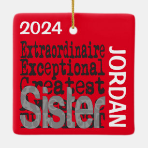Ornamento De Cerâmica Sister Extraordinaire CUSTOM