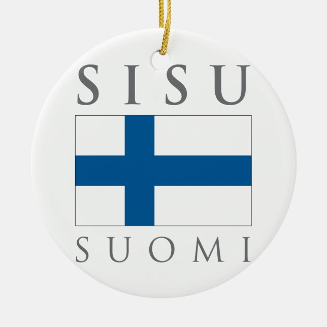 Ornamento De Cerâmica Sisu Suomi (Frente)