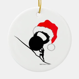 Ornamento De Cerâmica Sisyphus Kettlebell Feliz Natal
