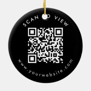 Ornamento De Cerâmica Site de QR Code Empresarial Personalizado Natal