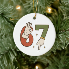Ornamento De Cerâmica Six Seven 67 6 7 Christmas Santa Elf Meme