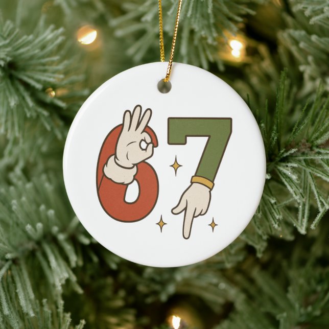 Ornamento De Cerâmica Six Seven 67 6 7 Christmas Santa Elf Meme (Árvore)