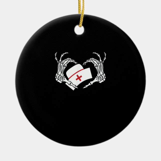 Ornamento De Cerâmica Skeleton Coração Preguiçoso Diy Halloween Figurume (Frente)