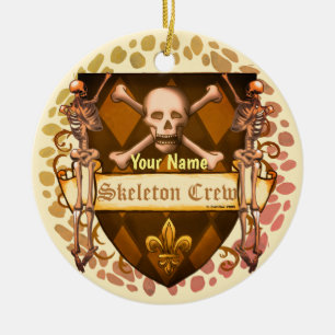 Ornamento De Cerâmica Skeleton Crew Shield