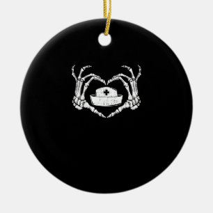 Ornamento De Cerâmica Skeleton Hand Heart Lpreguiçoso Halloween Costume