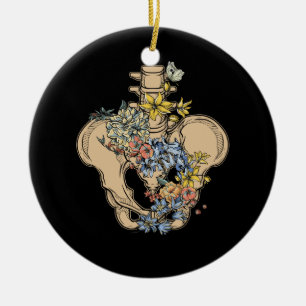 Ornamento De Cerâmica Skeleton Músculo Whisperer Massage Therapist Physi
