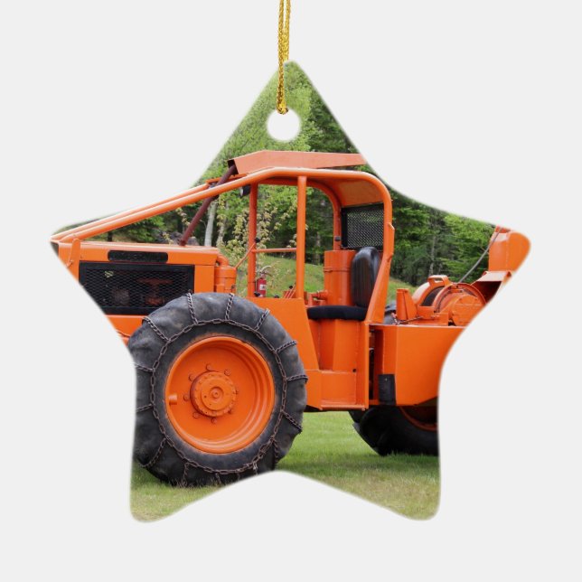 Ornamento De Cerâmica Skidder de Timberjack (Frente)