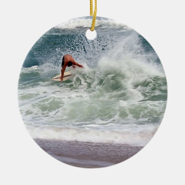 Ornamento De Cerâmica Skimboard por Shirley Taylor (Frente)