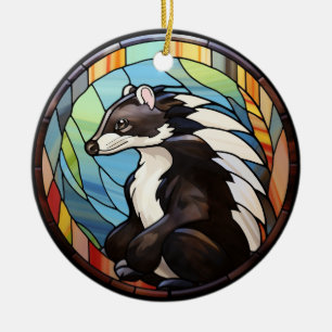 Ornamento De Cerâmica Skunk De Vidro Docinho