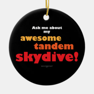 Ornamento De Cerâmica Skydive em tandem impressionante