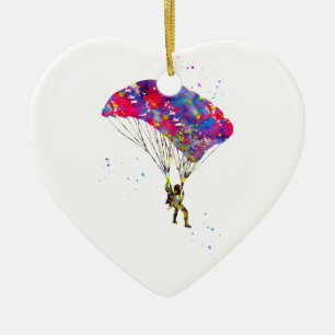 Ornamento De Cerâmica Skydiver