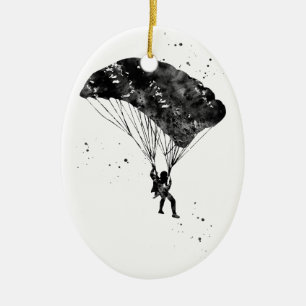 Ornamento De Cerâmica Skydiver