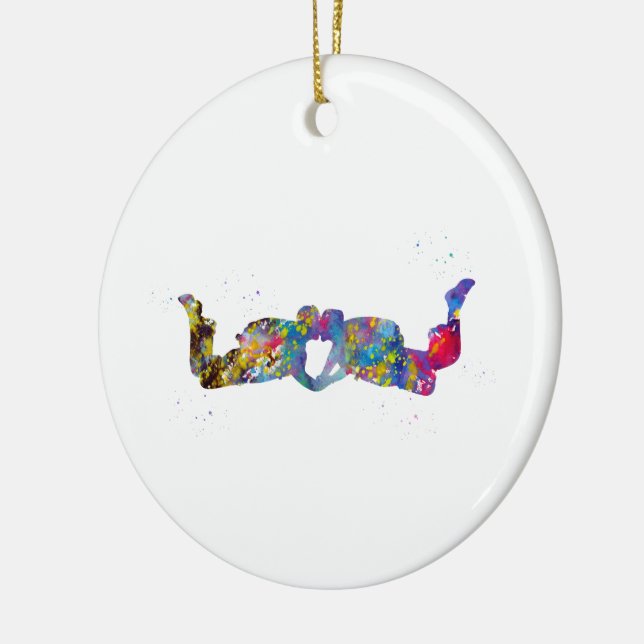 Ornamento De Cerâmica Skydiver casal (Esquerda)