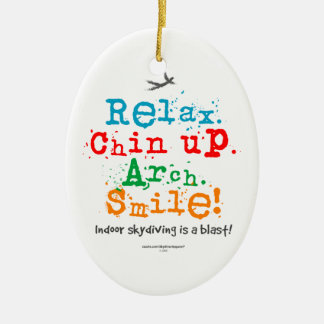Ornamento De Cerâmica Skydiving interno é uma explosão!