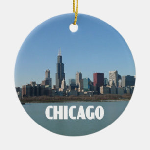 Ornamento De Cerâmica Skyline de Chicago