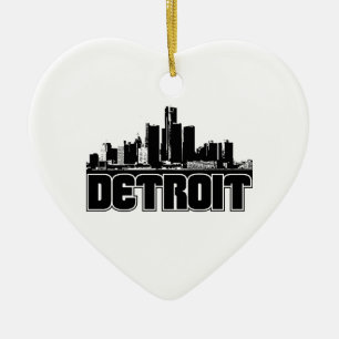 Ornamento De Cerâmica Skyline de Detroit