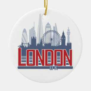 Ornamento De Cerâmica Skyline de Londres