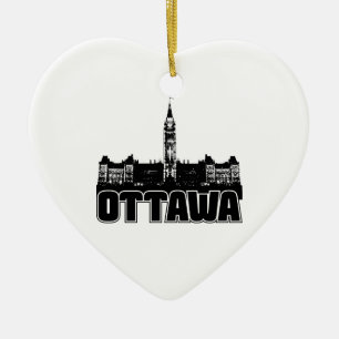 Ornamento De Cerâmica Skyline de Ottawa