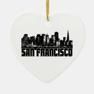 Ornamento De Cerâmica Skyline de San Francisco