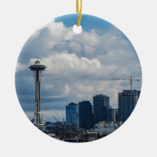 Ornamento De Cerâmica Skyline de Seattle