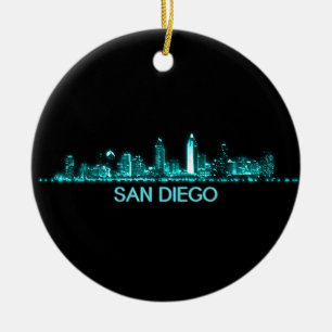 Ornamento De Cerâmica Skyline San Diego