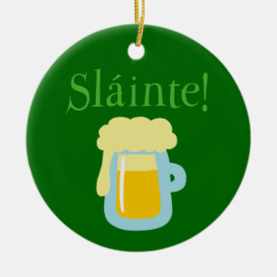Ornamento De Cerâmica Sláinte Beer