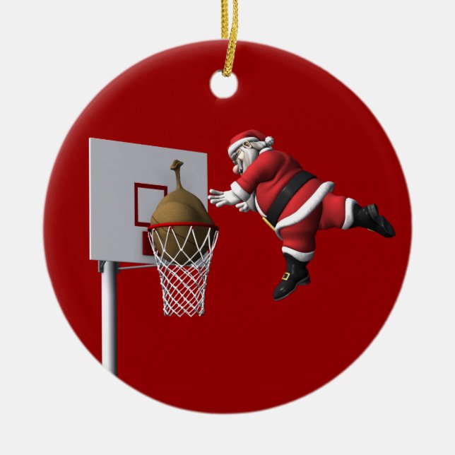 Ornamento De Cerâmica Slam Dunk Santa Claus (Frente)