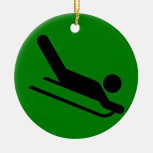 Ornamento De Cerâmica Sledding