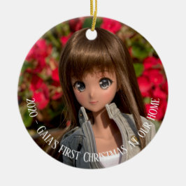 Ornamento De Cerâmica Smart Doll Gaia primeiro Natal