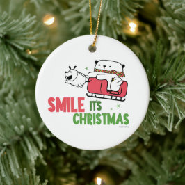 Ornamento De Cerâmica Smile, it's Christmas |