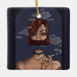 Ornamento De Cerâmica Smoke