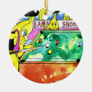 Ornamento De Cerâmica Snooker da banana