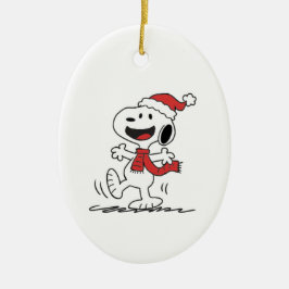 Ornamento De Cerâmica Snoopy Christmas 