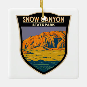 Ornamento De Cerâmica Snow Canyon State Park Utah Vintage