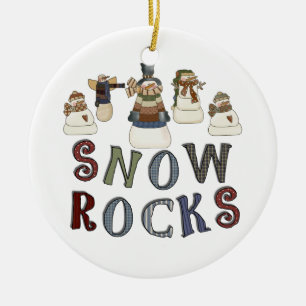 Ornamento De Cerâmica Snow Rocks Keepsasaame Ornament