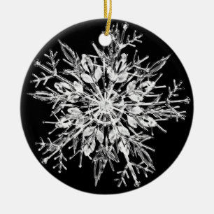 Ornamento De Cerâmica Snowflake Crystal