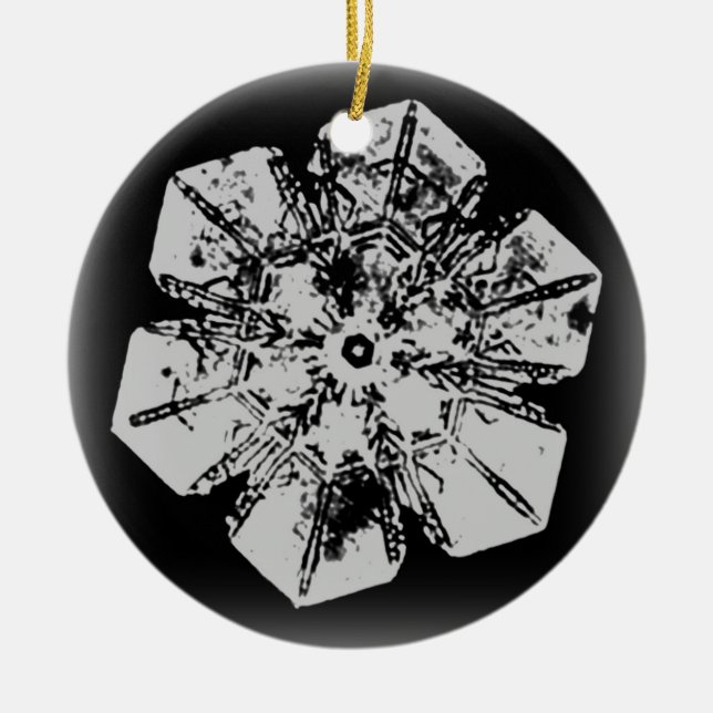Ornamento De Cerâmica Snowflake Ornament 1 (Frente)