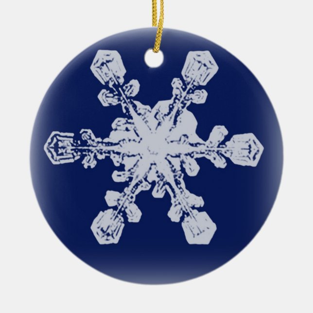 Ornamento De Cerâmica Snowflake Ornament 10 (Frente)