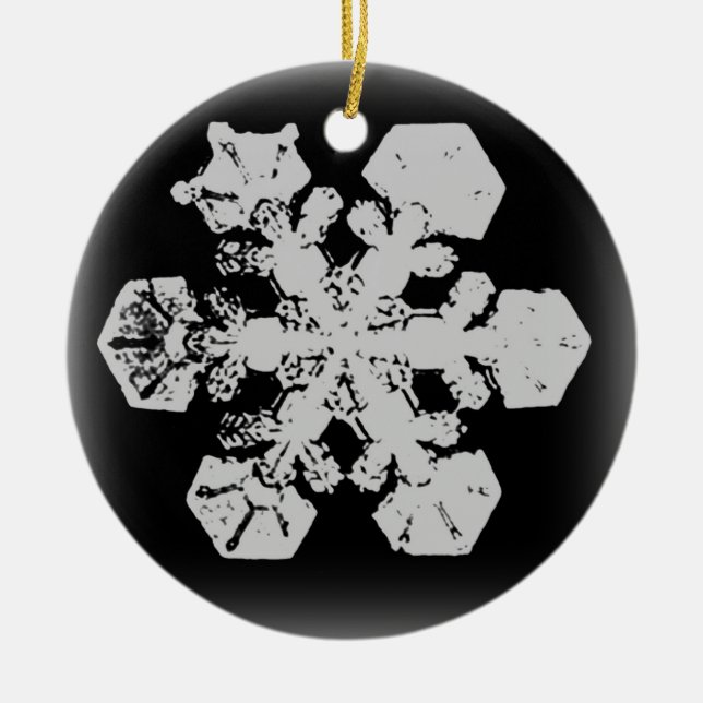 Ornamento De Cerâmica Snowflake Ornament 3 (Frente)