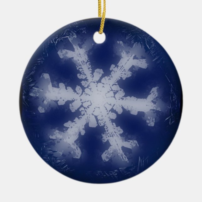 Ornamento De Cerâmica Snowflake Ornament 6 (Frente)