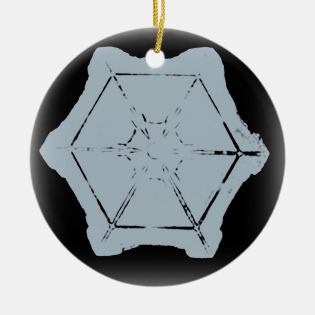 Ornamento De Cerâmica Snowflake Ornament 8 (Frente)