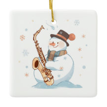 Snowman a jogar o saxofone