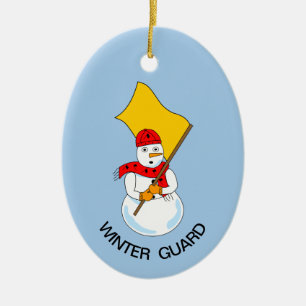 Ornamento De Cerâmica Snowman ColorGuard