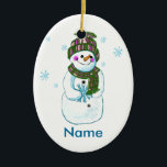 Ornamento De Cerâmica Snowman Granny<br><div class="desc">Snowman Granny Ornament, t-shirts de Snowman, camisa de snowman, roupa, presentes por ArtMuvz Illustration. t-shirt da avó Snowman para o aniversário e presente de natal.Para personalizar clique em "personalizar este modelo" e, em seguida, edite os campos fornecidos para o seu presente personalizado. Você pode adicionar seu nome ou adicionar texto....</div>