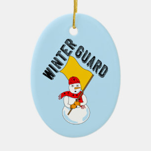 Ornamento De Cerâmica Snowman Winter Guarda Metal Ornament